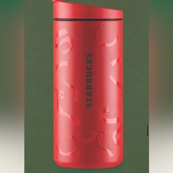 Starbucks Lot of 4: Holiday ribbon, poinsettia, card pouch - Picture 3 of 7